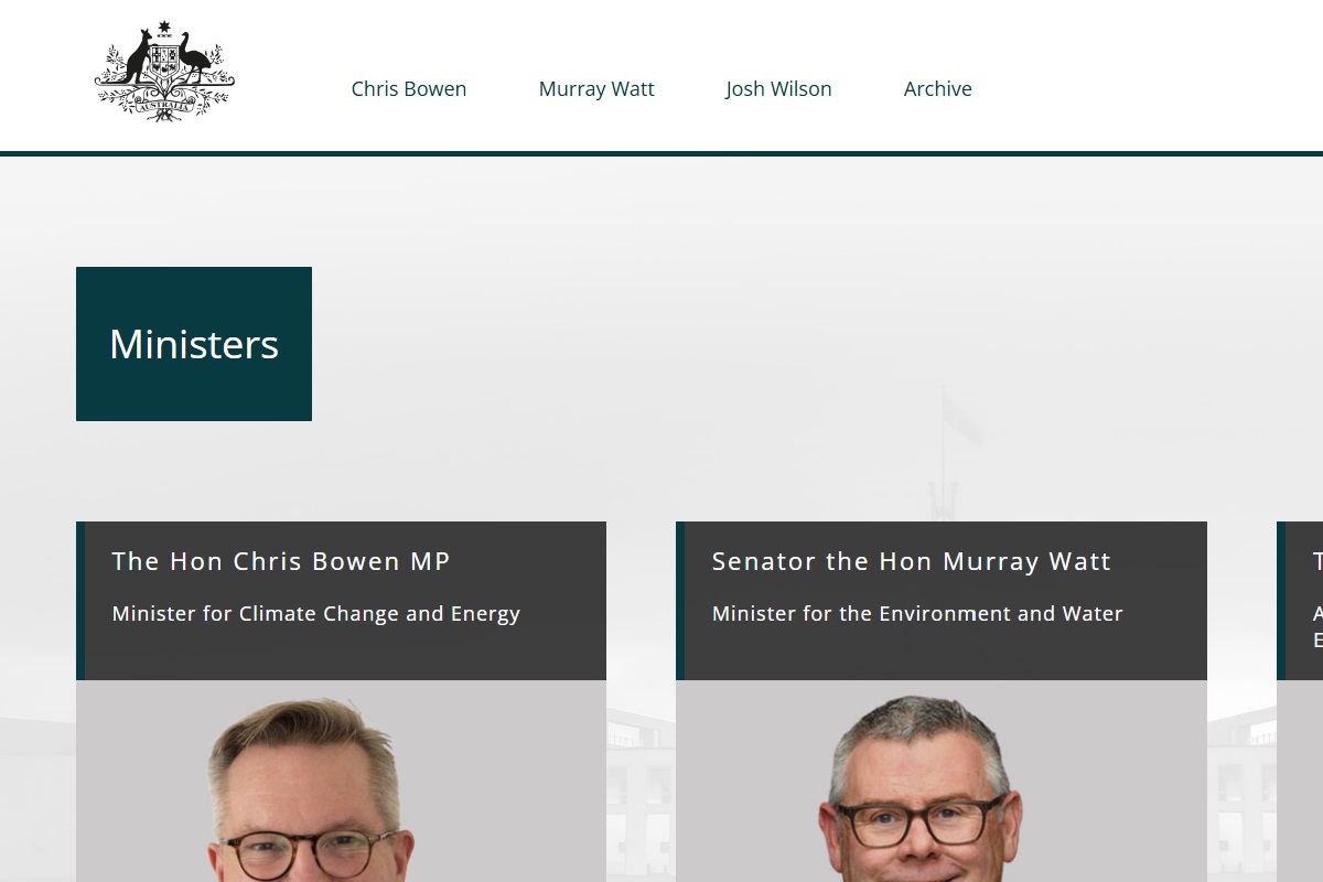 Ministers DCCEEW